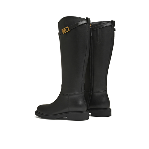 天美意2025冬新款商场同款百搭显瘦舒适长靴女骑士靴BL961DG5