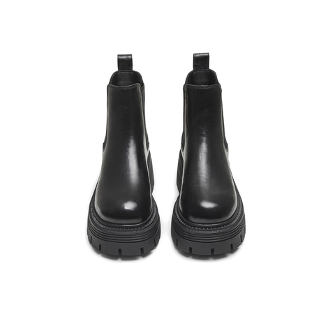 天美意2025冬新款厚底百搭短靴套脚潮流女切尔西靴KQX16DD5