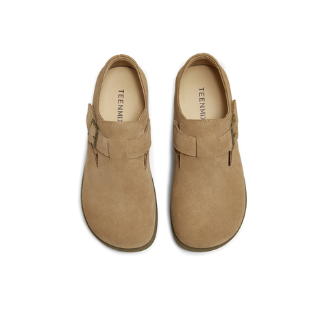 天美意2025秋新款复古百搭休闲通勤一脚蹬半拖女勃肯鞋KK065CM5