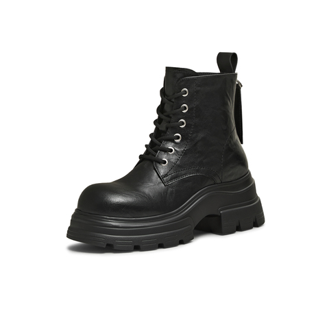 天美意2025冬新款商场同款系带户外百搭增高女马丁靴CFB40DD5