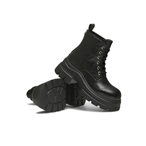 天美意2025冬新款商场同款系带户外百搭增高女马丁靴CFB40DD5