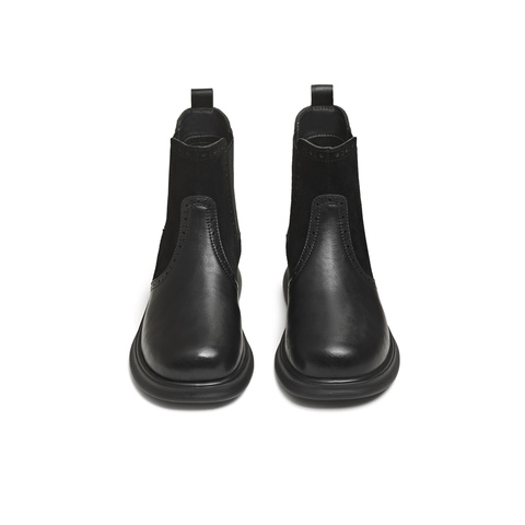 天美意2025冬新款平跟英伦复古百搭短靴女切尔西靴KQX23DD5