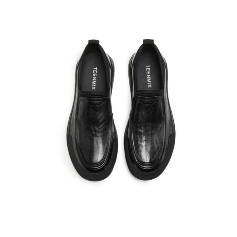 天美意2025秋新款商场同款一脚蹬简约百搭男休闲皮鞋FEQ17CM5