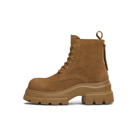 天美意2025冬新款商场同款系带户外百搭增高女马丁靴CFB40DD5