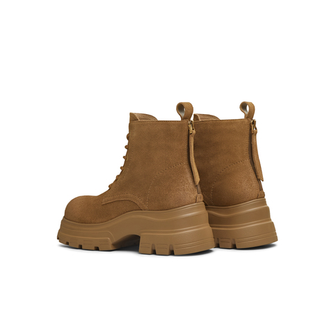 天美意2025冬新款商场同款系带户外百搭增高女马丁靴CFB40DD5