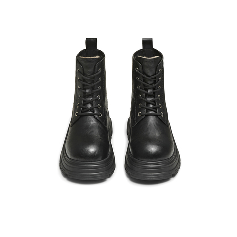 天美意2025冬新款商场同款系带户外百搭增高女马丁靴CFB40DD5