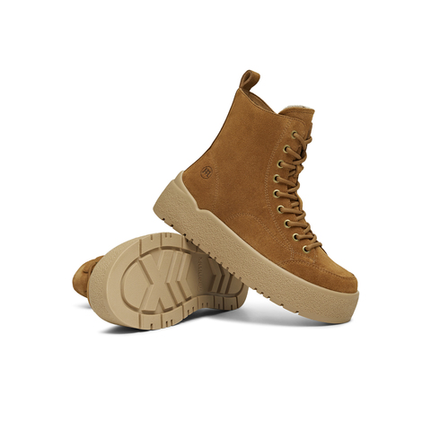 天美意2025冬新款商场同款系带短靴户外潮流女马丁靴CCR40DD5