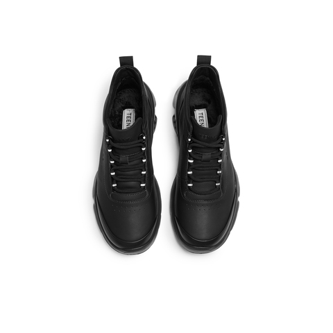 天美意2025冬新款商场同款通勤系带休闲运动鞋男高帮鞋3XM01DD5