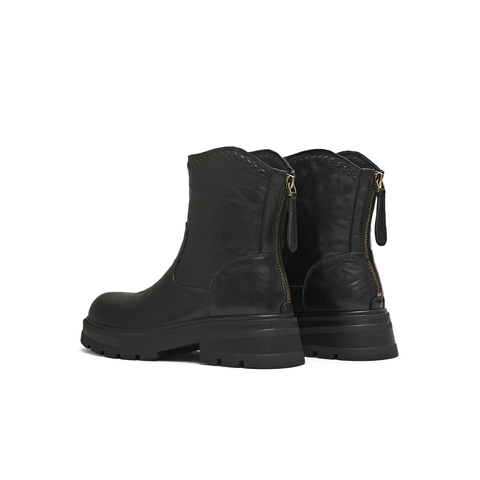 天美意2025冬新款商场同款粗跟英伦复古百搭时装靴女靴BM061DZ5