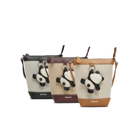 天美意2025冬新款商场同款时尚单肩斜挎包休闲女水桶包X3182DX5