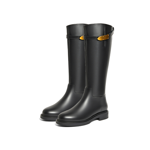 天美意2025冬新款商场同款时髦百搭靴子时装靴女长靴BH791DG5