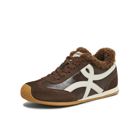 天美意2025冬新款休闲复古百搭内增高德训鞋女阿甘鞋KG096DM5