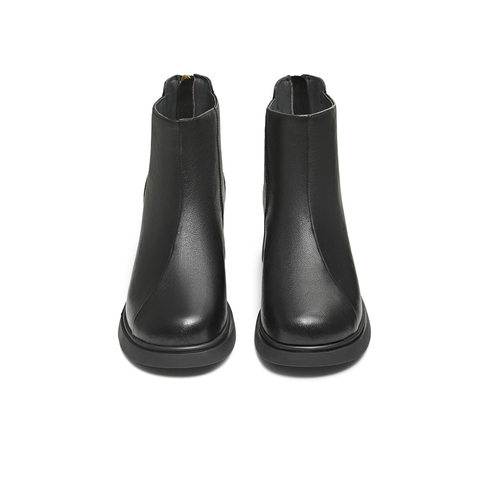 天美意2025冬新款商场同款百搭复古潮流纯色女时装靴BL651DD5