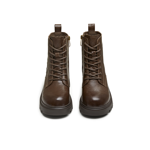 天美意2025冬新款商场同款系带户外百搭增高女马丁靴BL941DD5