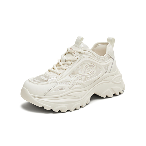 天美意2025夏新款休闲百搭舒适厚底增高透网女老爹鞋KD087BM5