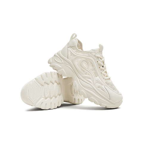 天美意2025夏新款休闲百搭舒适厚底增高透网女老爹鞋KD087BM5