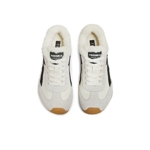 天美意2025冬新款休闲复古百搭内增高德训鞋女阿甘鞋KG096DM5