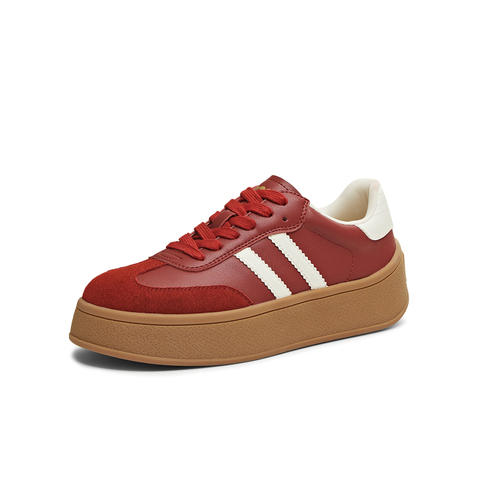 天美意2025冬新款简约休闲德训鞋通勤舒适女休闲鞋KG142DM5