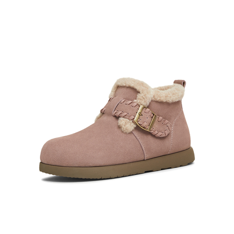 天美意2025冬新款商场同款厚底复古百搭保暖女雪地靴BM111DD5