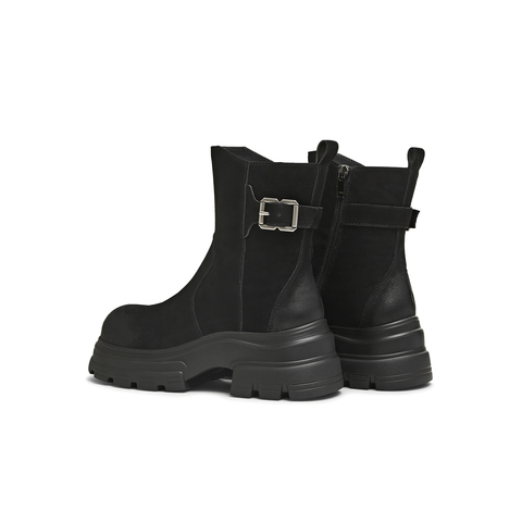 天美意2025冬新款商场同款厚底增高百搭短靴女时装靴CFB60DZ5