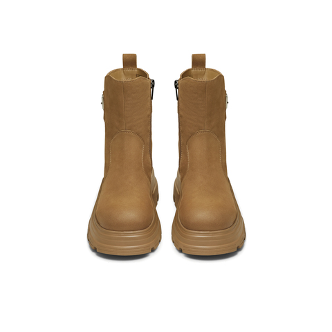 天美意2025冬新款商场同款厚底增高百搭短靴女时装靴CFB60DZ5