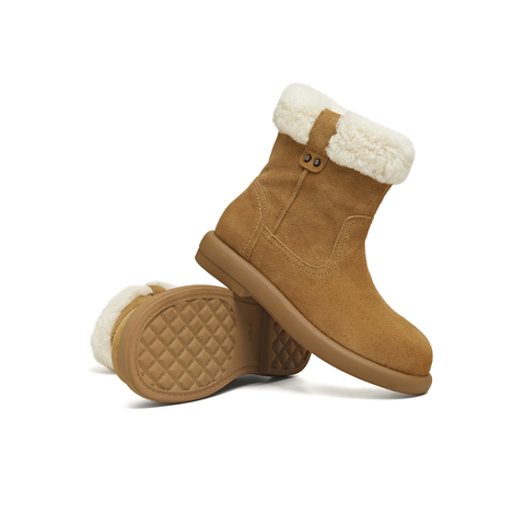 天美意2025冬新款商场同款厚底保暖棉鞋短靴女雪地靴BK213DZ5