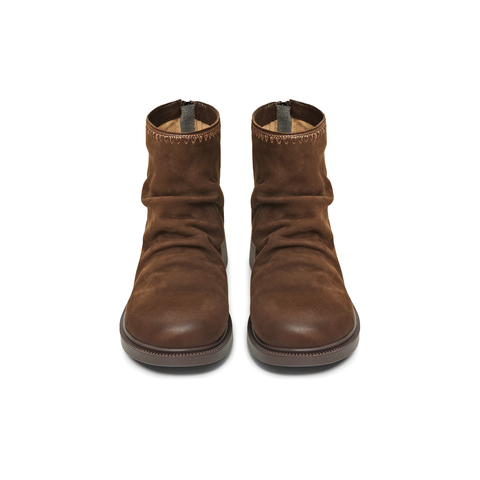 天美意2025冬新款商场同款厚底简约百搭短靴女时装靴CNG46DD5