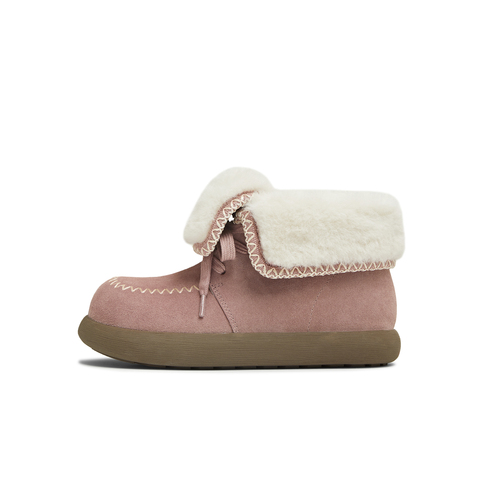 天美意2025冬新款百搭复古保暖舒适毛绒短靴女雪地靴KXD53DD5