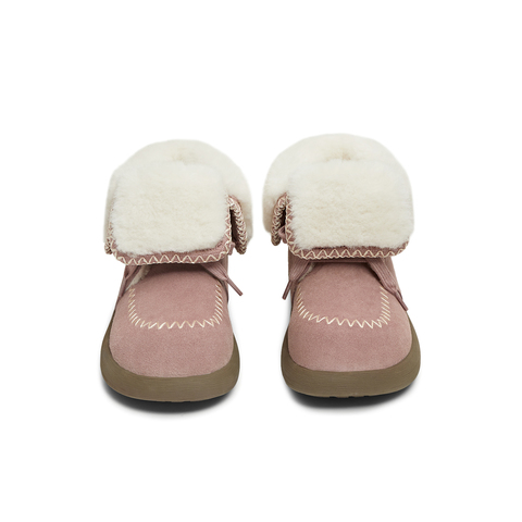 天美意2025冬新款百搭复古保暖舒适毛绒短靴女雪地靴KXD53DD5