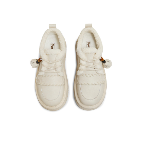 天美意2025冬新款商场同款舒适保暖毛绒单鞋女雪地靴BM381DM5