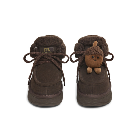 天美意2025冬新款商场同款舒适保暖毛绒单鞋女雪地靴BM281DD5