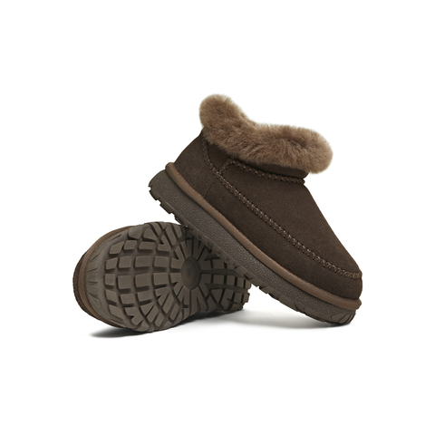 天美意2025冬新款厚底简约加绒雪地靴保暖休闲百搭女靴KXD66DD5