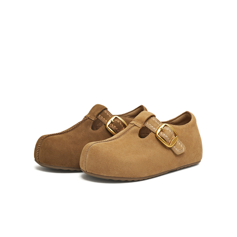 天美意2025秋新款平跟复古懒人一脚蹬勃肯鞋深口女单鞋KK084CA5