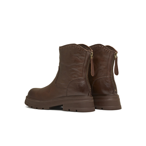 天美意2025冬新款商场同款粗跟英伦复古百搭时装靴女靴BM061DZ5