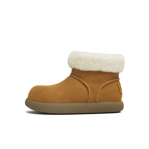 天美意2025冬新款百搭复古保暖舒适毛绒短靴女雪地靴KXD54DD5