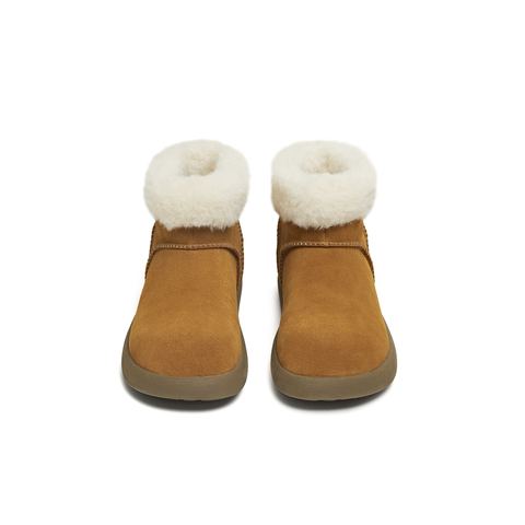 天美意2025冬新款百搭复古保暖舒适毛绒短靴女雪地靴KXD54DD5