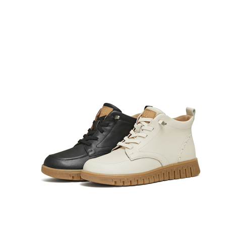 天美意2025冬新款商场同款厚底系带户外百搭女马丁靴CMA43DD5