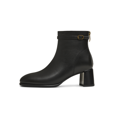 天美意2025冬新款商场同款气质优雅短筒靴简约女时装靴BK032DD5