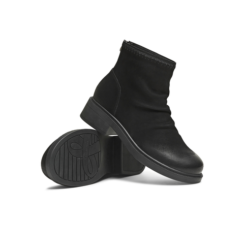 天美意2025冬新款商场同款厚底简约百搭短靴女时装靴CNG46DD5