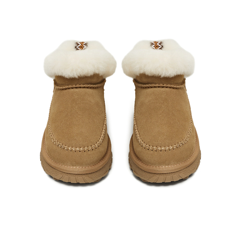 天美意2025冬新款厚底简约加绒雪地靴保暖休闲百搭女靴KXD66DD5