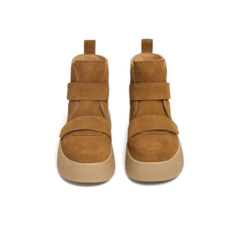 天美意2025冬新款商场同款魔术贴毛绒舒适短靴女雪地靴CCR42DD5