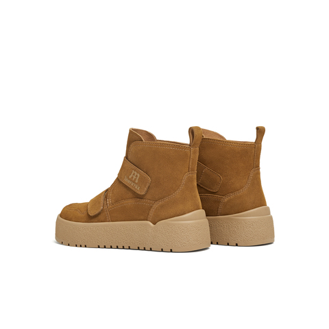 天美意2025冬新款商场同款魔术贴毛绒舒适短靴女雪地靴CCR42DD5