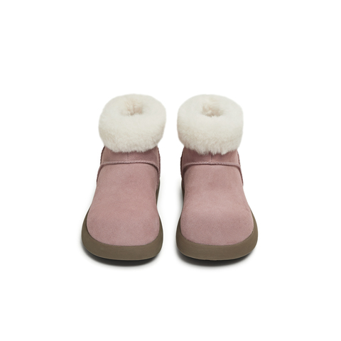 天美意2025冬新款百搭复古保暖舒适毛绒短靴女雪地靴KXD54DD5