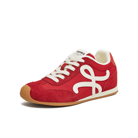 天美意2025冬新款潮流运动休闲百搭复古德训鞋女阿甘鞋KG126DM5