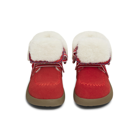 天美意2025冬新款百搭复古保暖舒适毛绒短靴女雪地靴KXD53DD5