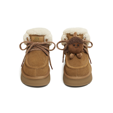 天美意2025冬新款商场同款舒适保暖毛绒单鞋女雪地靴BM281DD5