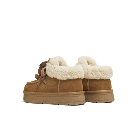 天美意2025冬新款商场同款舒适保暖毛绒单鞋女雪地靴BM281DD5