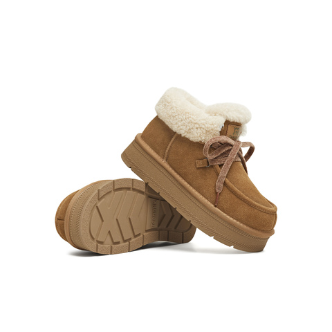 天美意2025冬新款商场同款舒适保暖毛绒单鞋女雪地靴BM281DD5