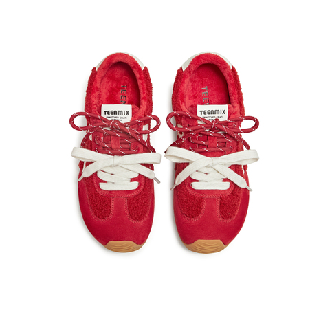 天美意2025冬新款休闲复古百搭内增高德训鞋女阿甘鞋KG137DM5