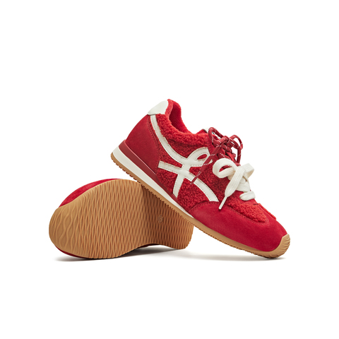 天美意2025冬新款休闲复古百搭内增高德训鞋女阿甘鞋KG137DM5